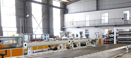 ABS sheet/board extrusion molding production process